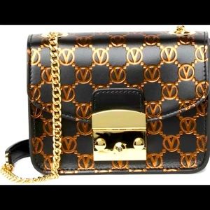 Valentino Bijou Monogram Logo Leather Crossbody Bag -  BY MARIO VALENTINO - NEW